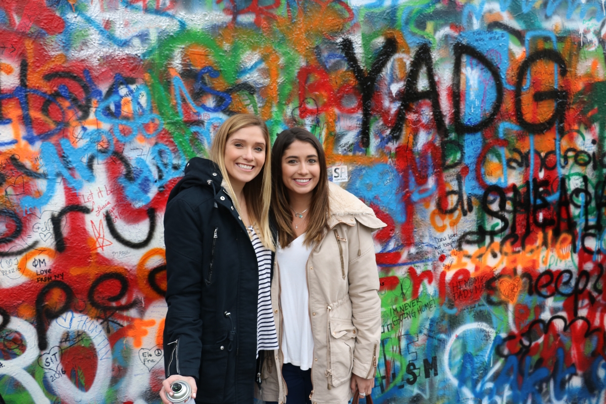 Niki and I at the John Lennon Wall  